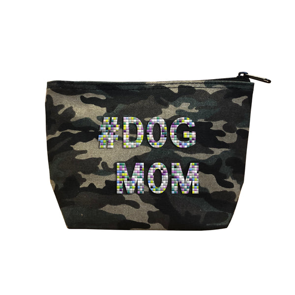 #DOG MOM - Camo  Beaded Cosmetic