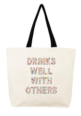Drinks Well With Others Confetti Bead Tote