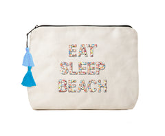 Eat Sleep Beach -Confetti Bikini Clutch