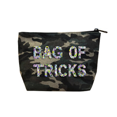BAG OF TRICKS - Camo  Beaded Cosmetic