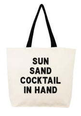 Sun Sand Cocktail in Hand Crystal Tote